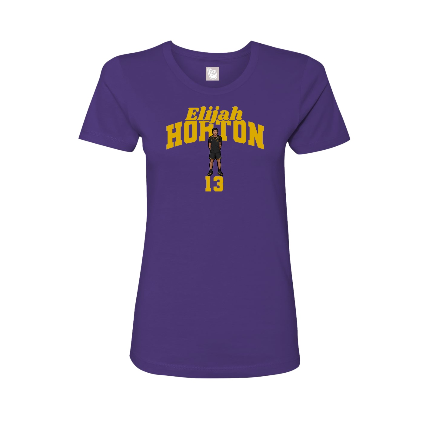 Fitted Women's Tee — Signature Arch in Purple