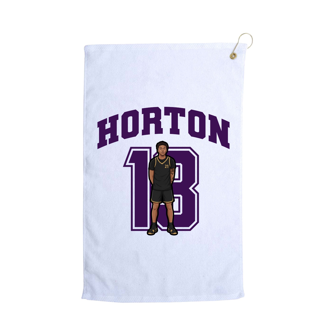 Golf Towel — Number in White