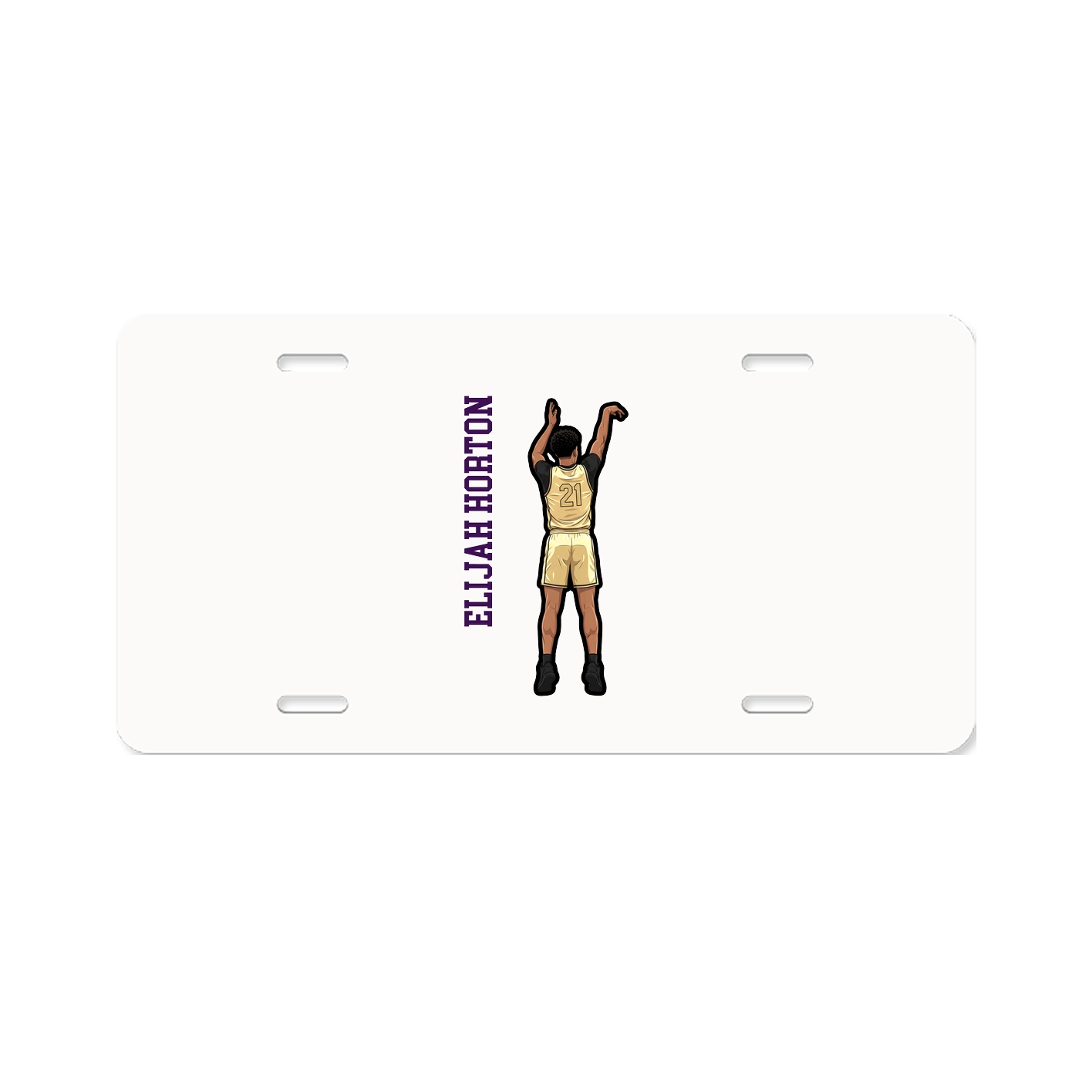 License Plate — Name Vertical in Classic