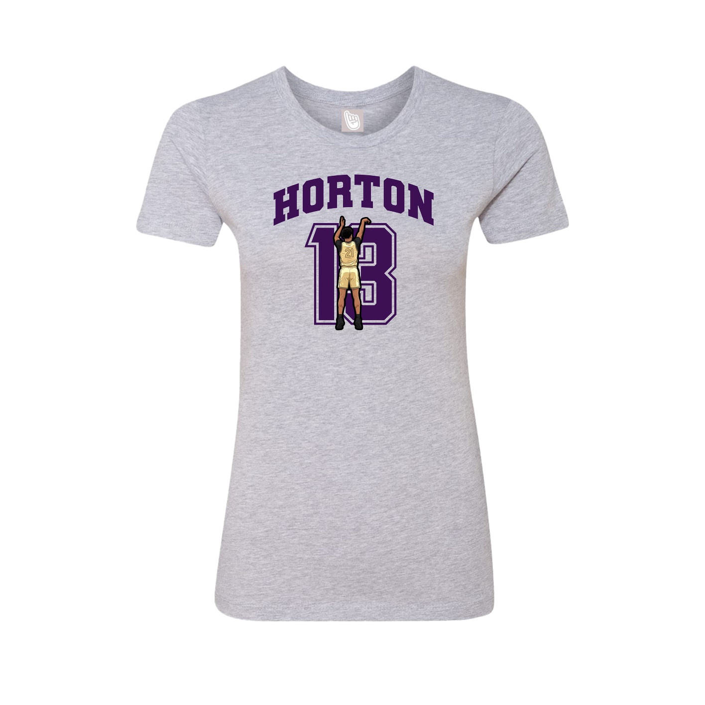 Fitted Women's Tee — Number in Grey