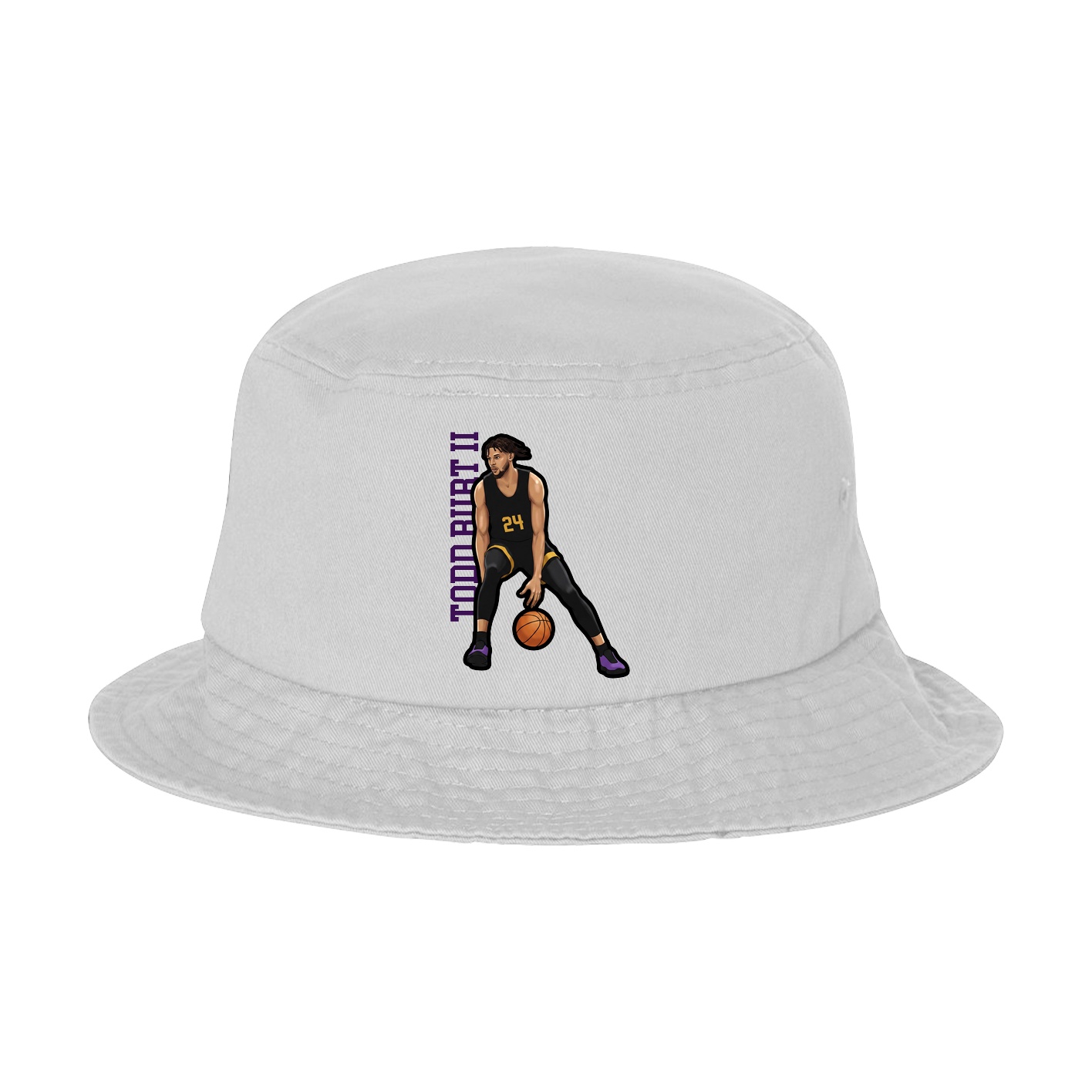 Bucket Cap — Name Vertical in White