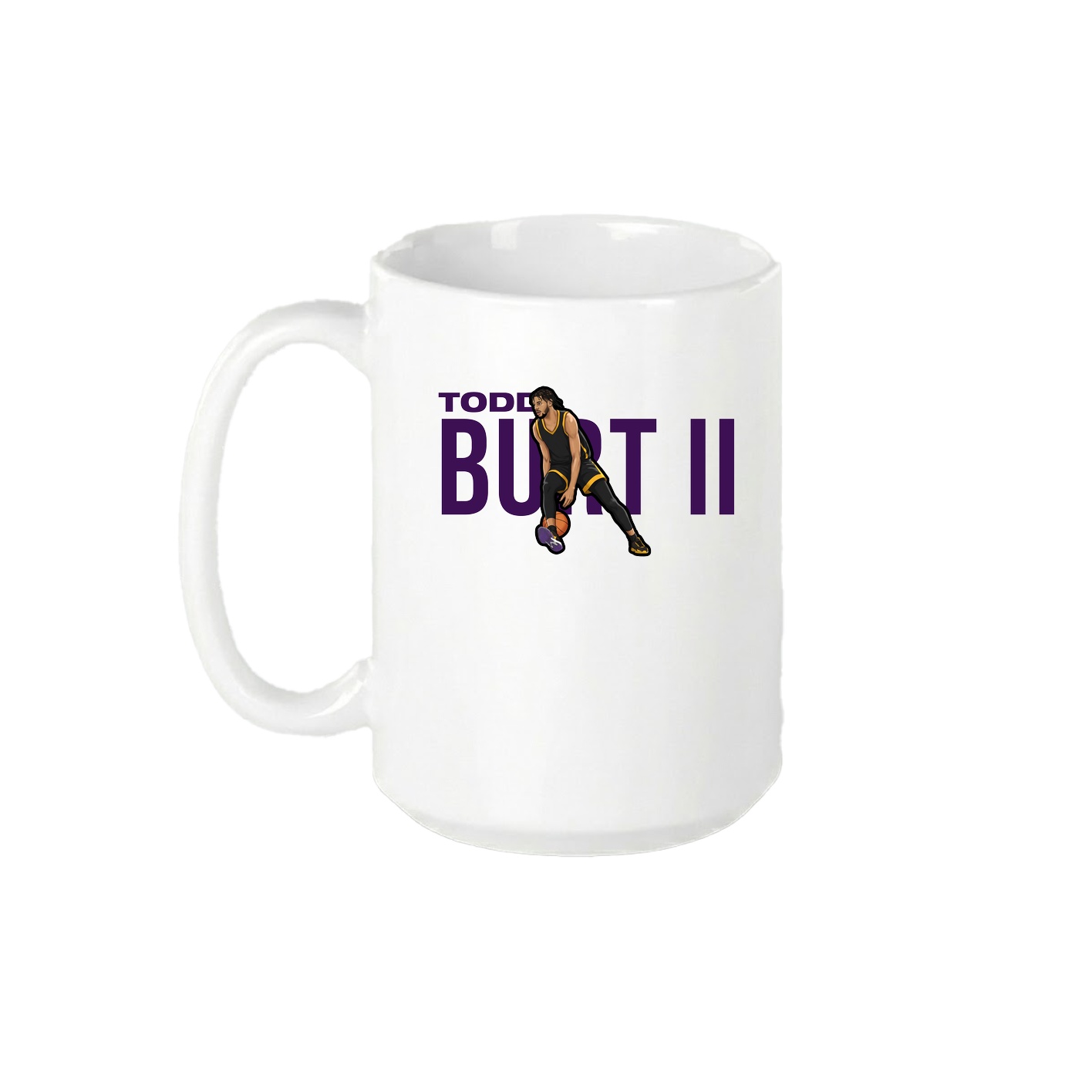 15oz Coffee Mug — Player Name in White