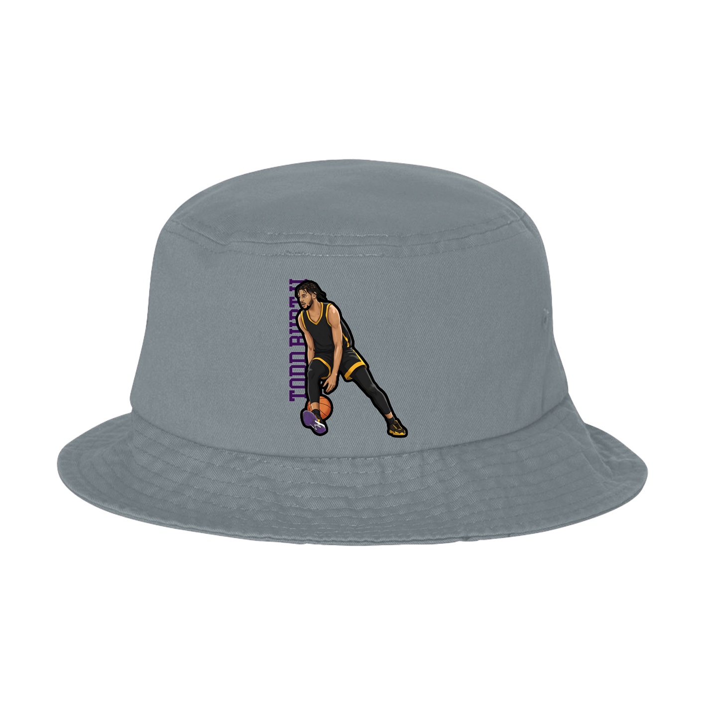 Bucket Cap — Name Vertical in Grey