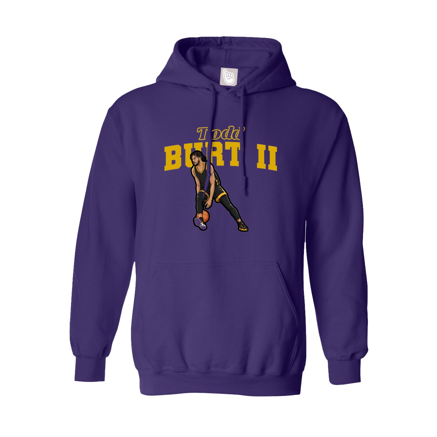 Hoodie — Name Arch in Purple