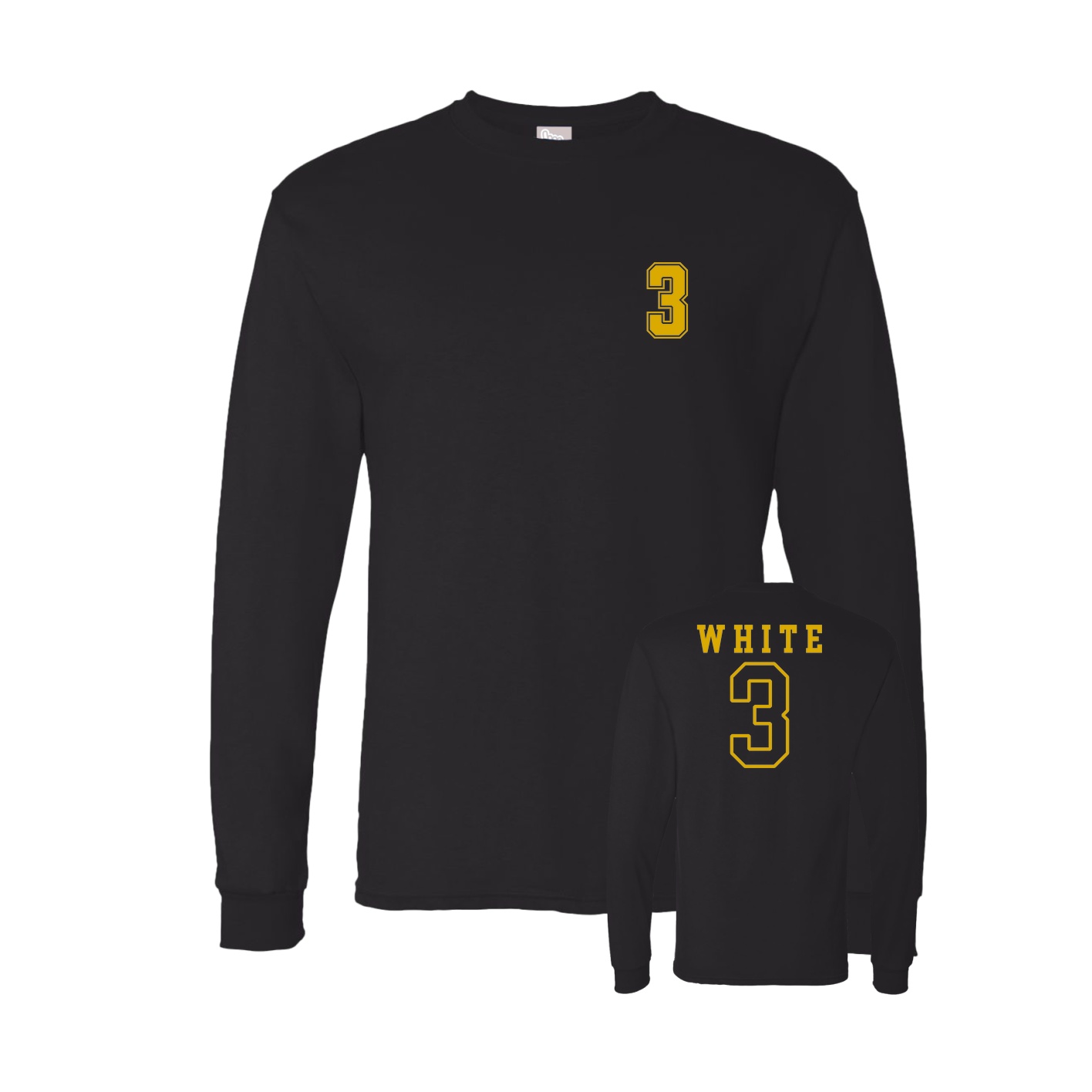 Long Sleeve Tee — Chest Back in Black