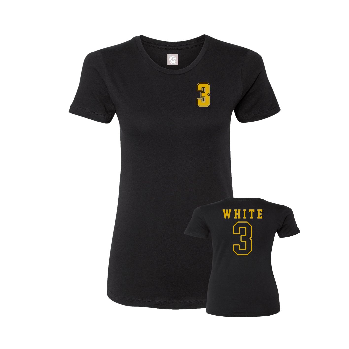 Womens Tee — Chest Back in Black