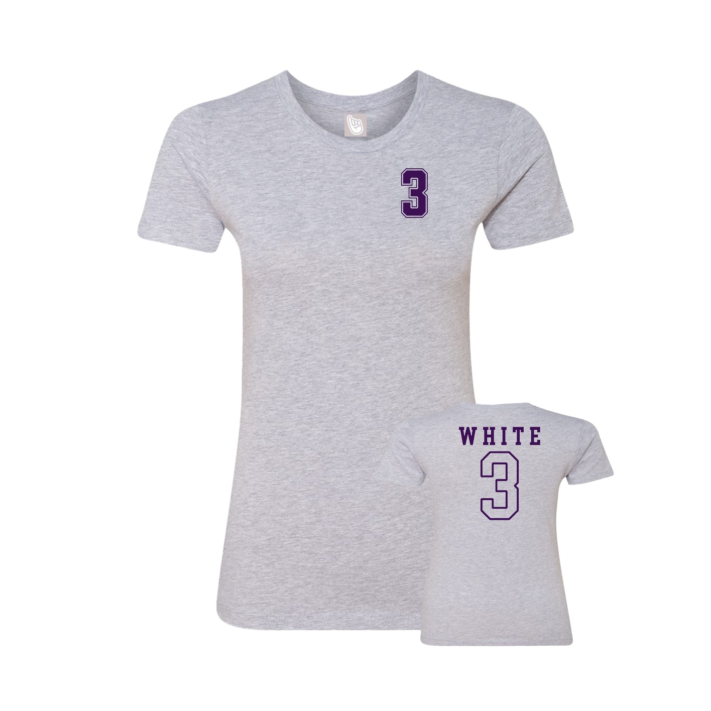 Womens Tee — Chest Back in Grey