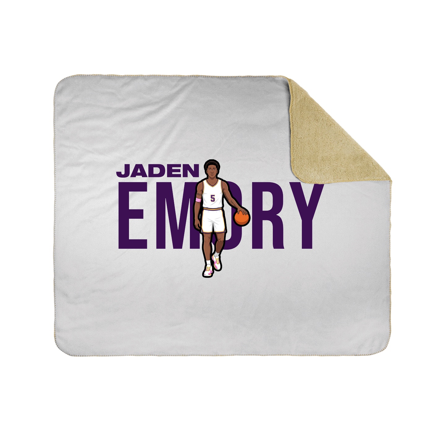 Throw Blanket — Player Name in White