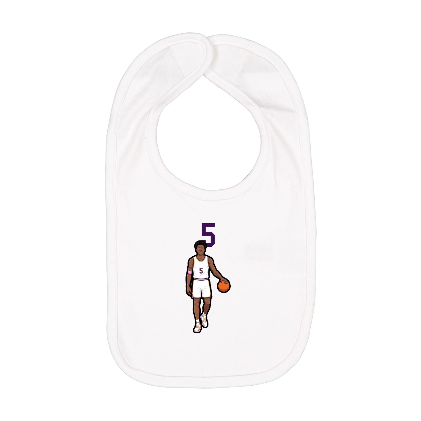 Infant Bib — Number Top in White
