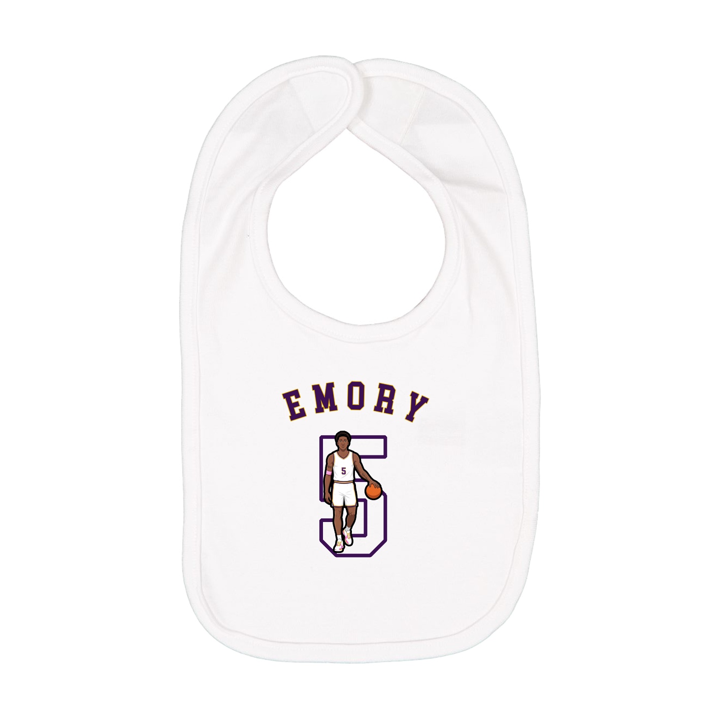 Infant Bib — Shirsey Arch in White
