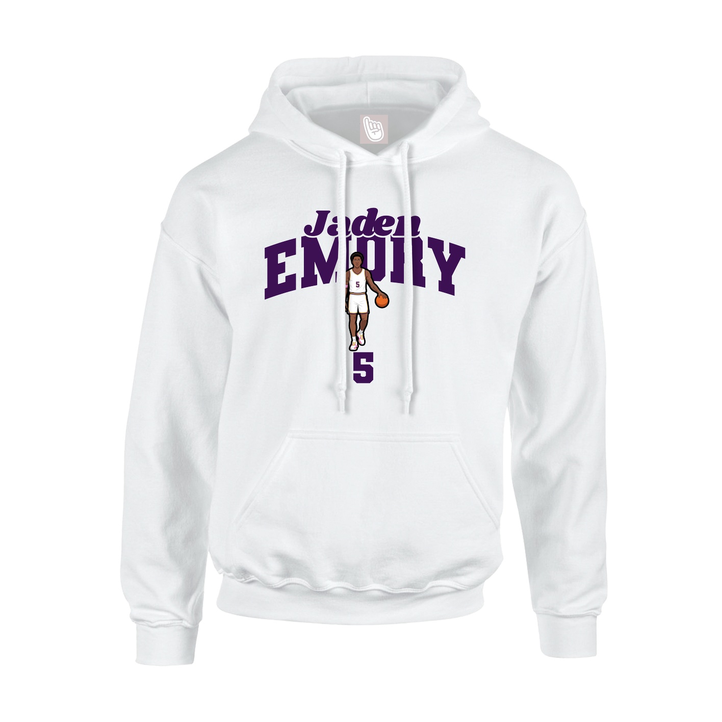 Hoodie — Signature Arch in White
