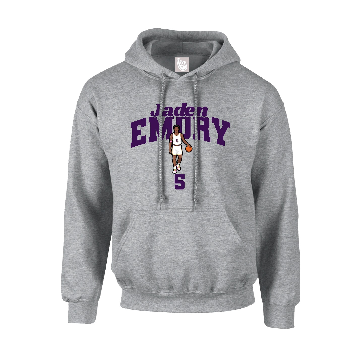 Youth Hoodie — Signature Arch in Grey