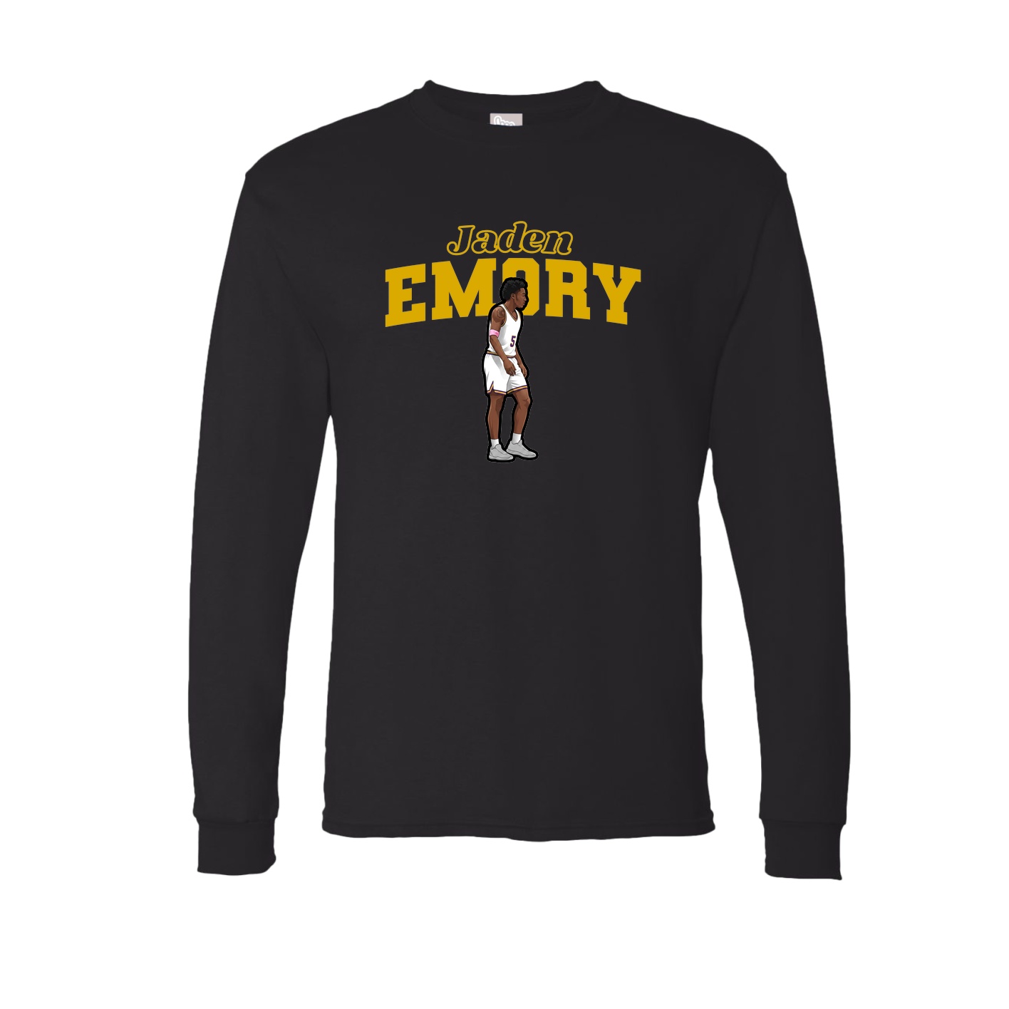 Long Sleeve Tee — Name Arch in Black