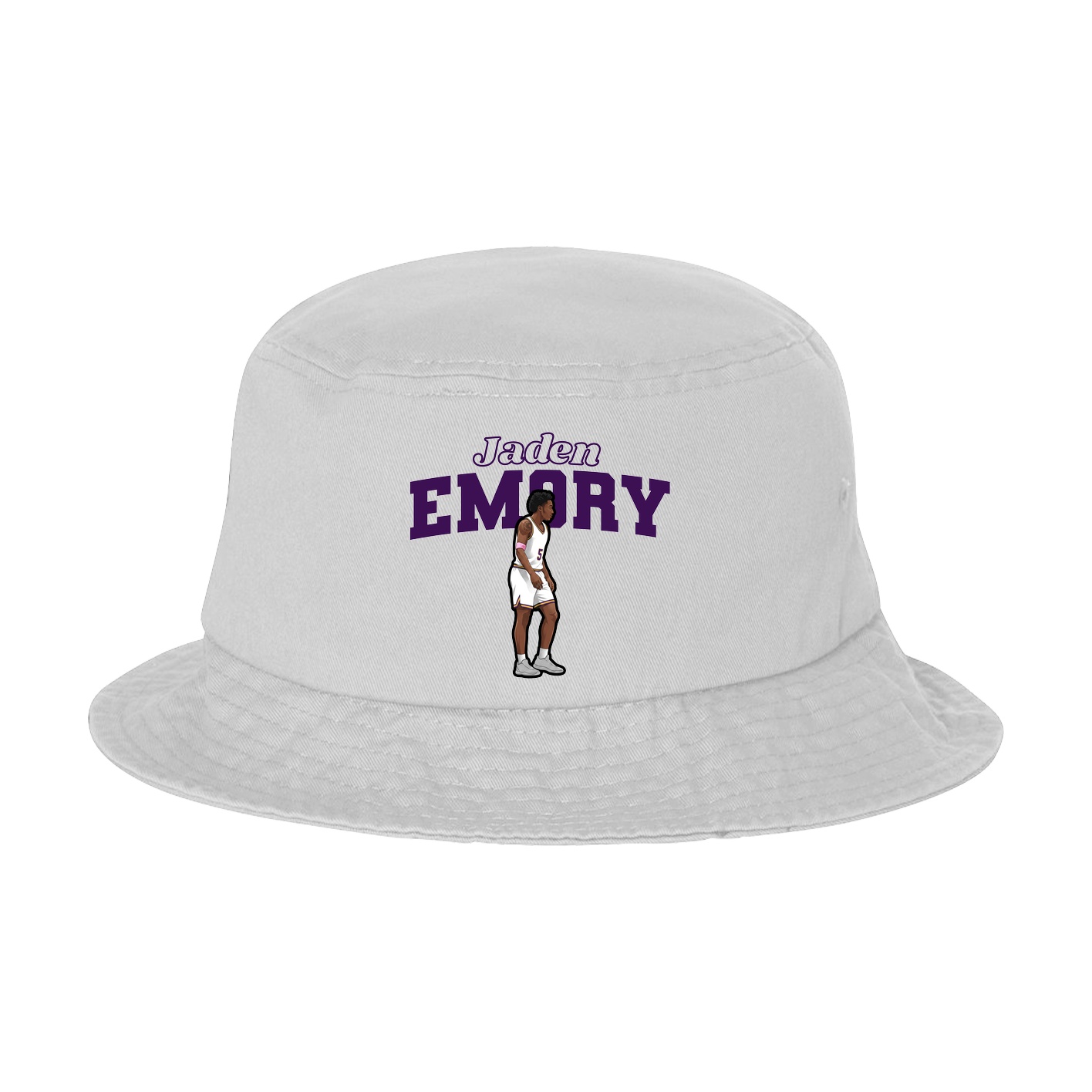 Bucket Cap — Name Arch in White
