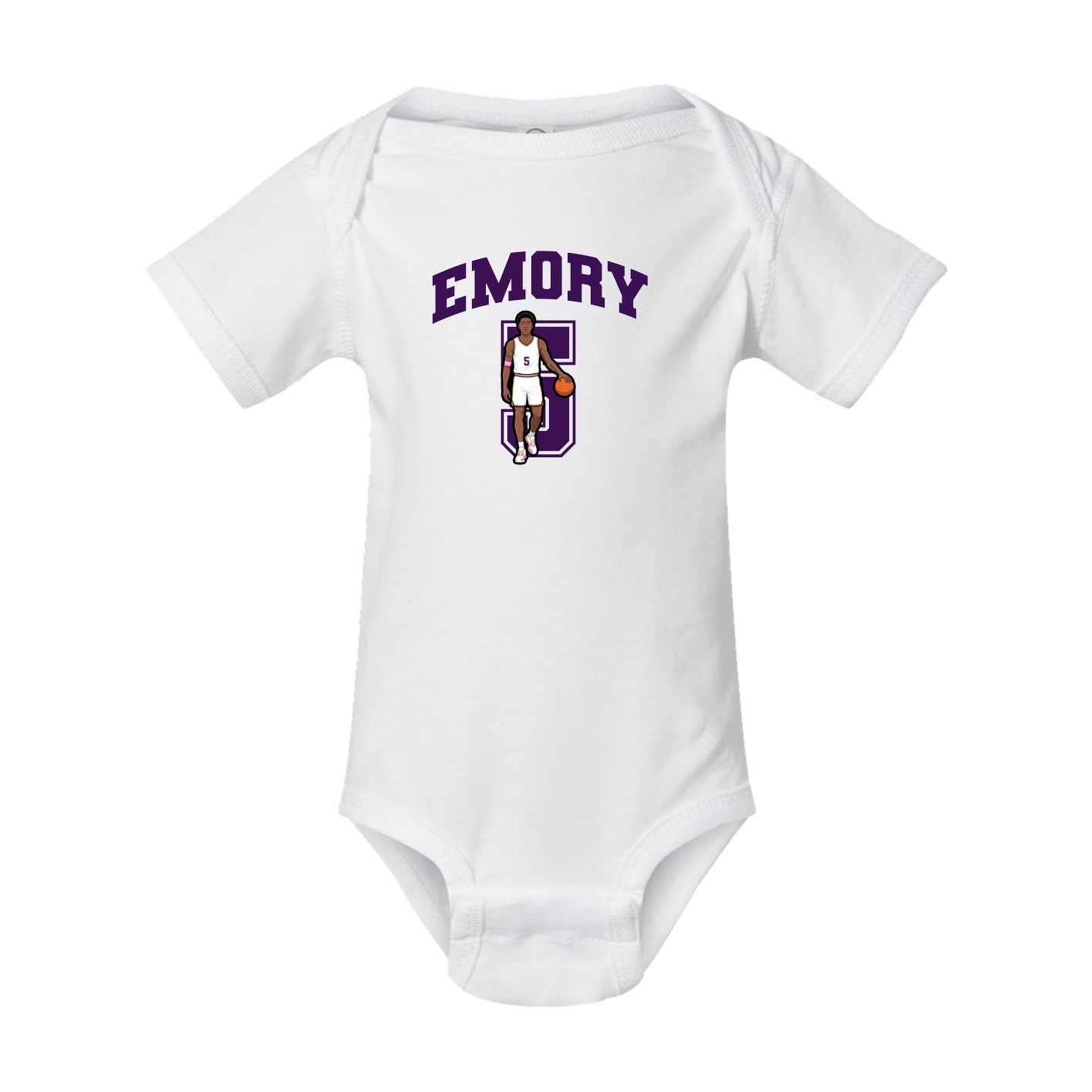 Baby Onesie — Number in White