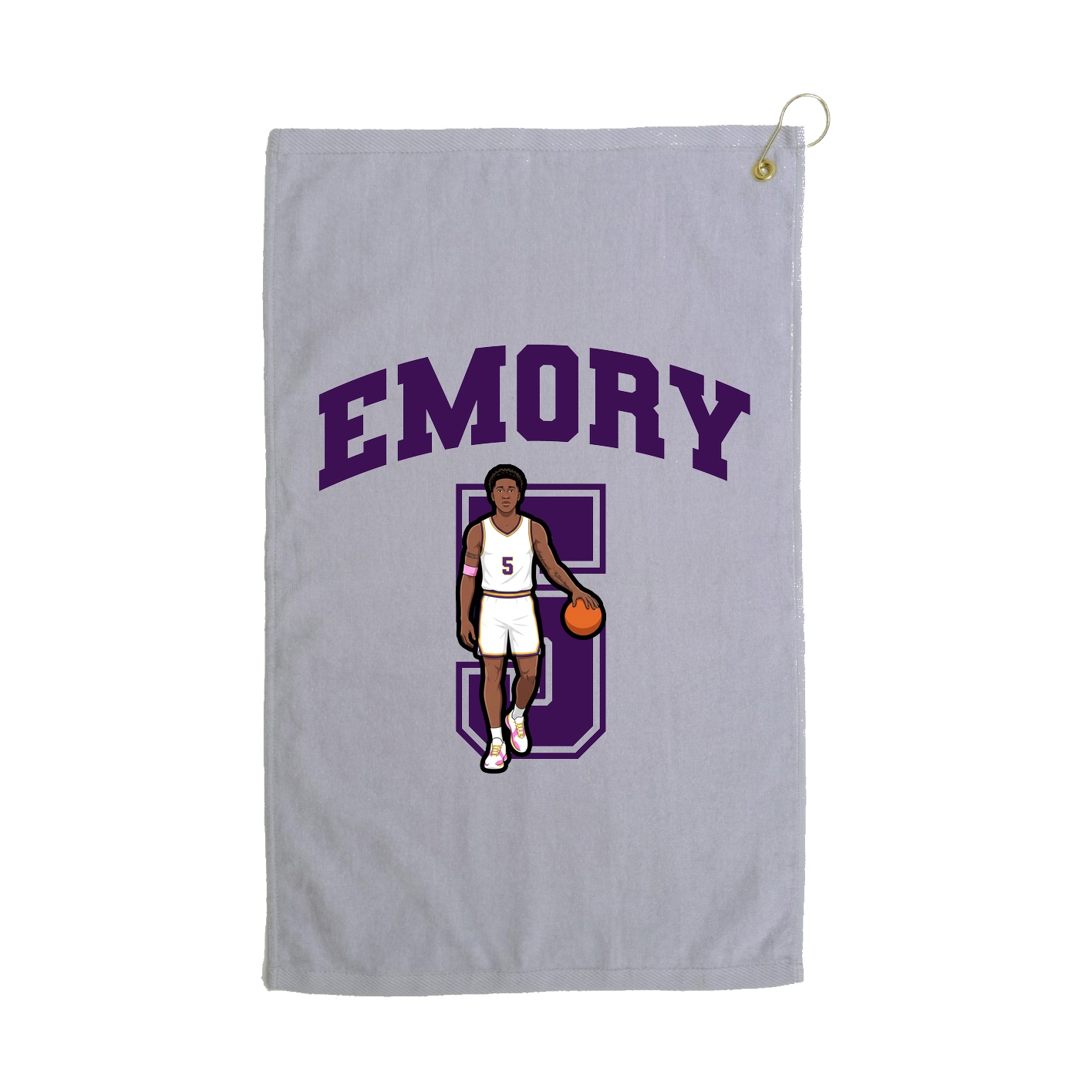 Golf Towel — Number in Grey