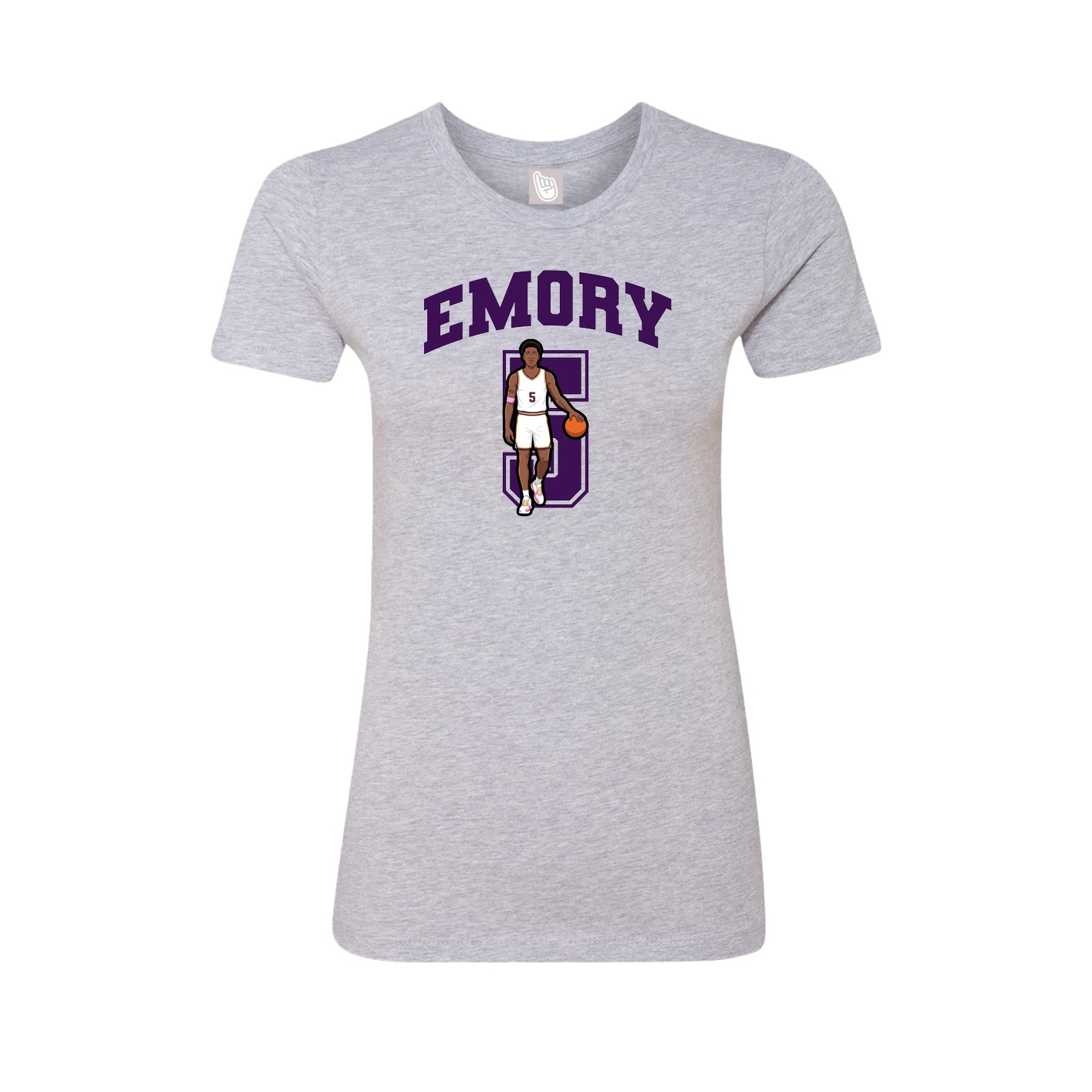 Fitted Women's Tee — Number in Grey