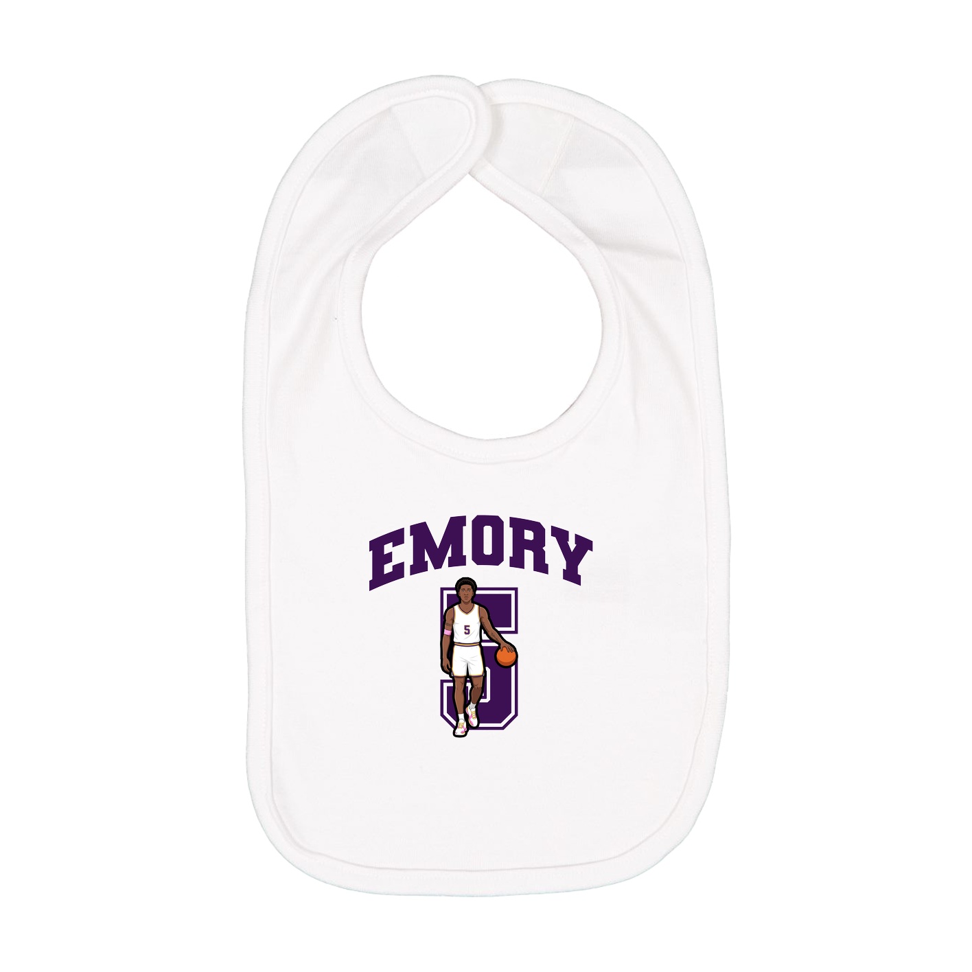 Infant Bib — Number in White