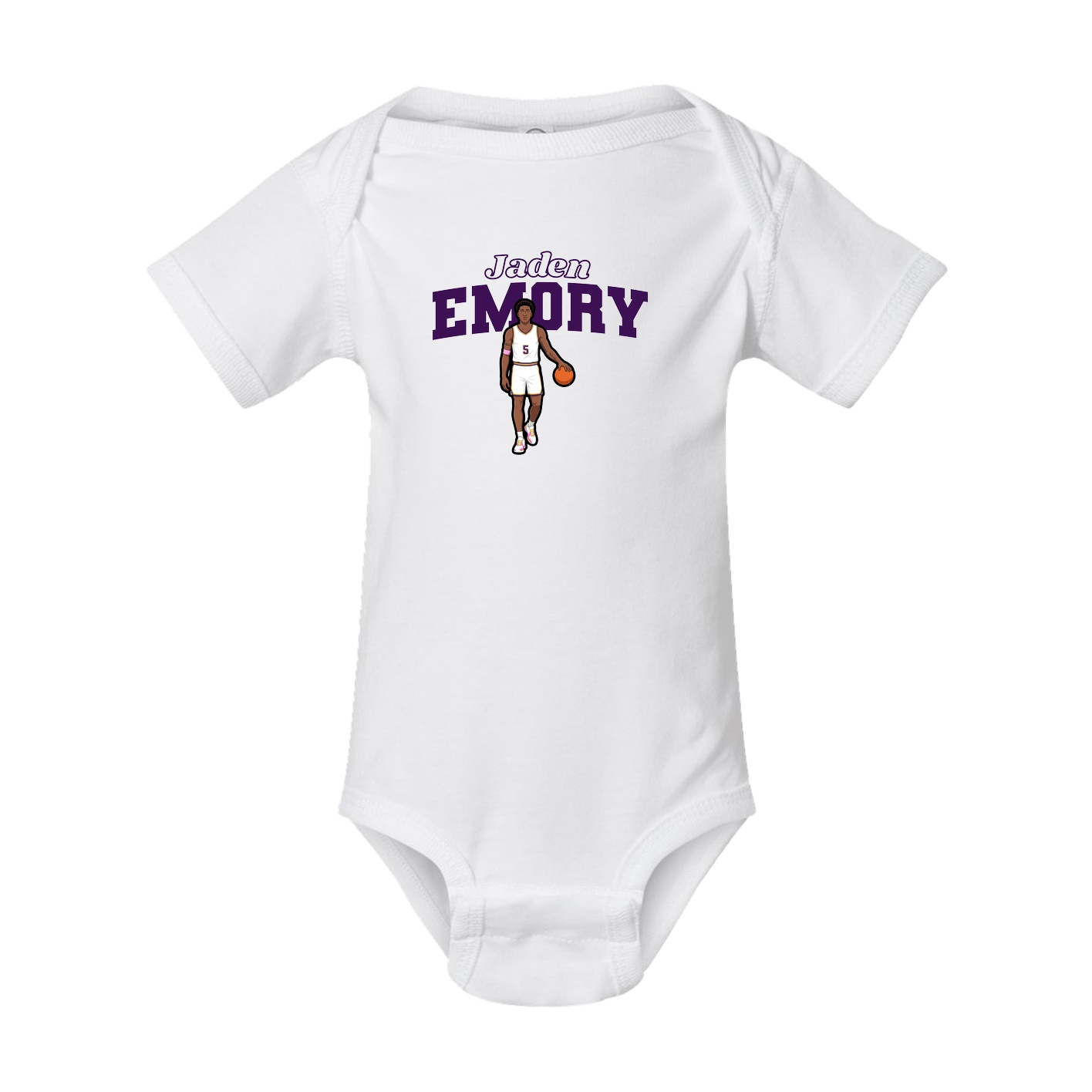 Baby Onesie — Name Arch in White