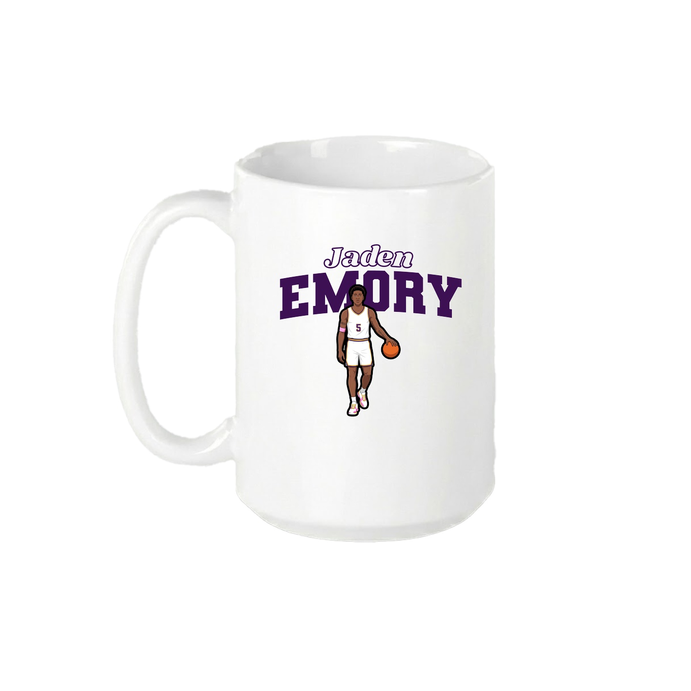 15oz Coffee Mug — Name Arch in White