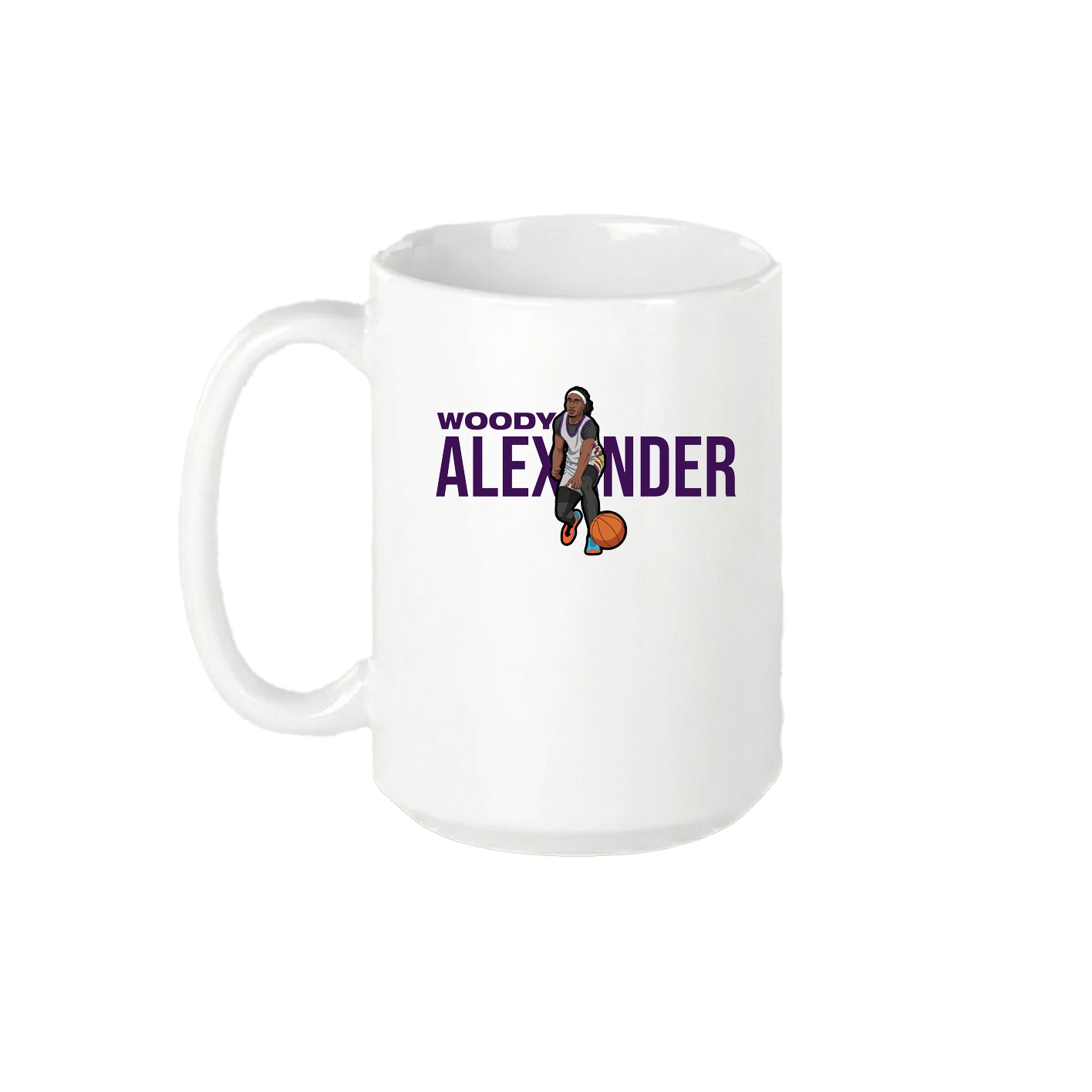15oz Coffee Mug — Player Name in White