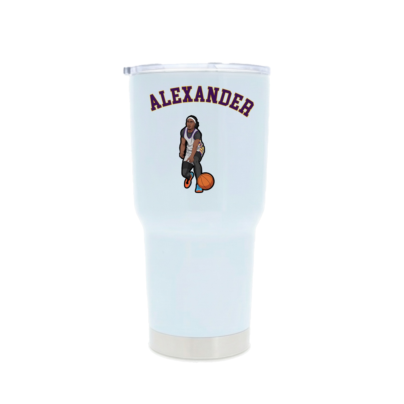 30oz Stainless Steel Tumbler — Shirsey Arch in White