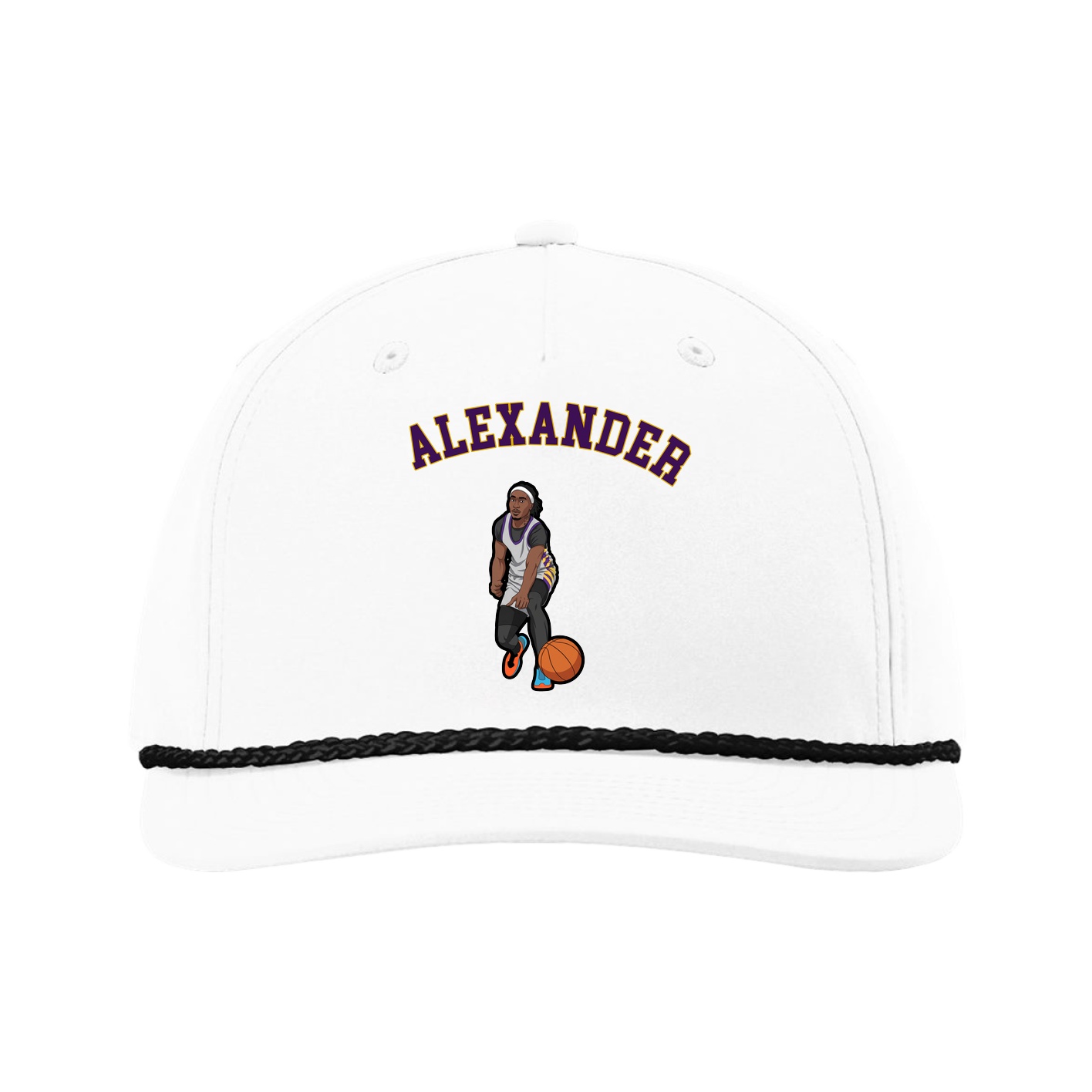 Five-Panel Classic Rope Cap — Shirsey Arch in White