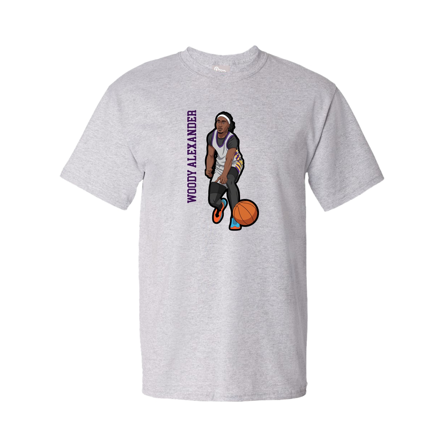 Tee — Name Vertical in Grey
