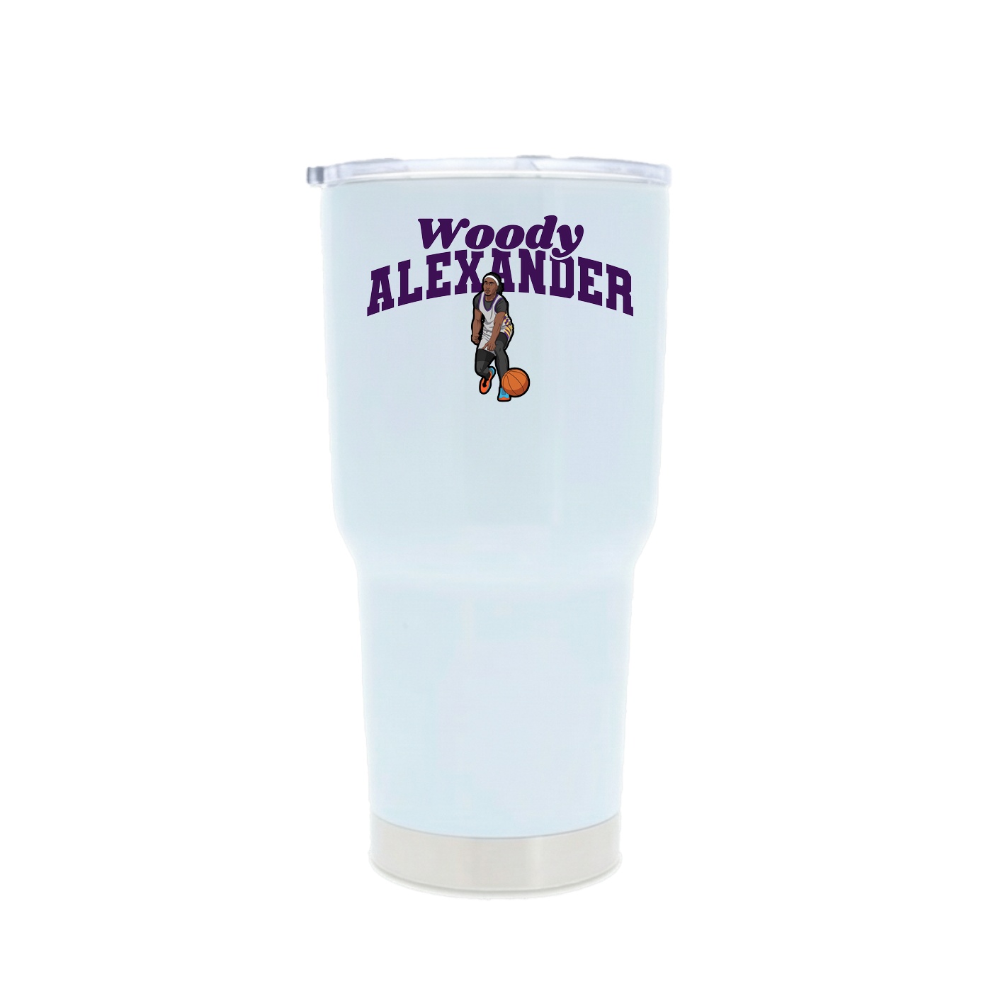 30oz Stainless Steel Tumbler — Signature Arch in White