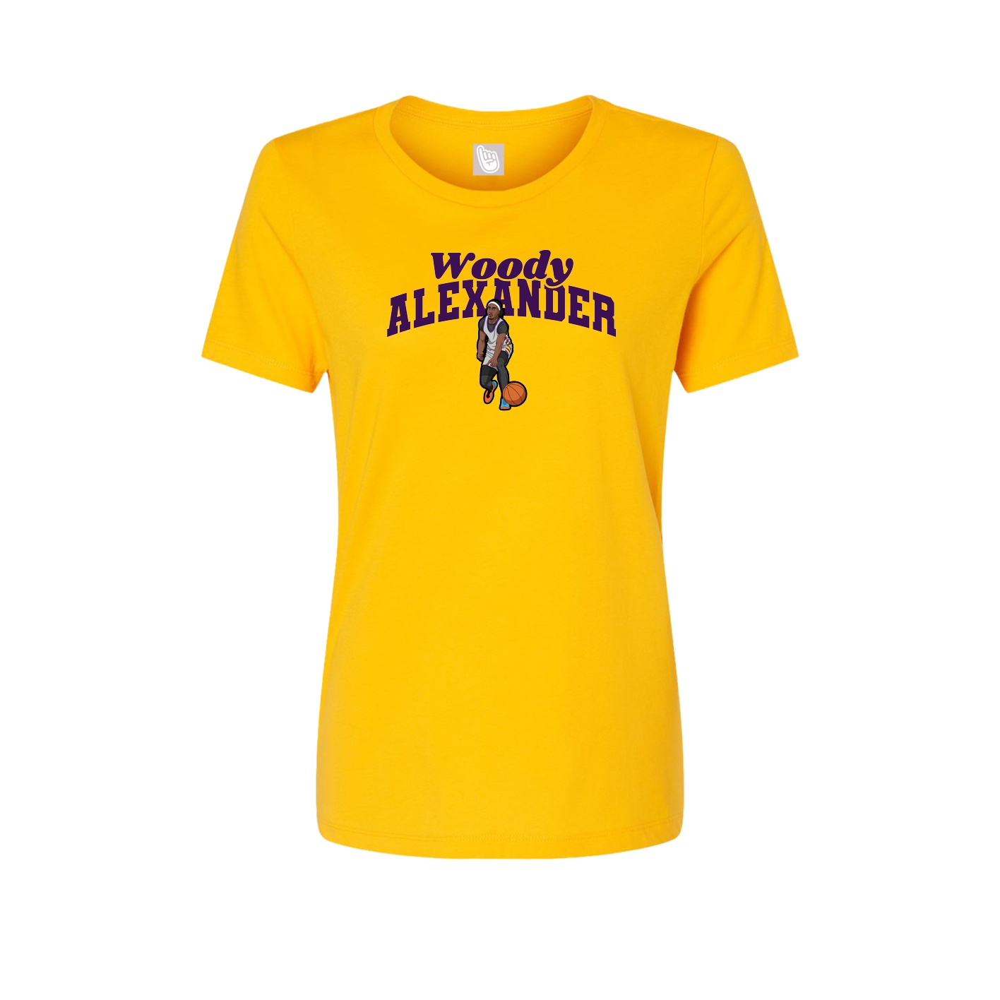 Fitted Women's Tee — Signature Arch in Gold