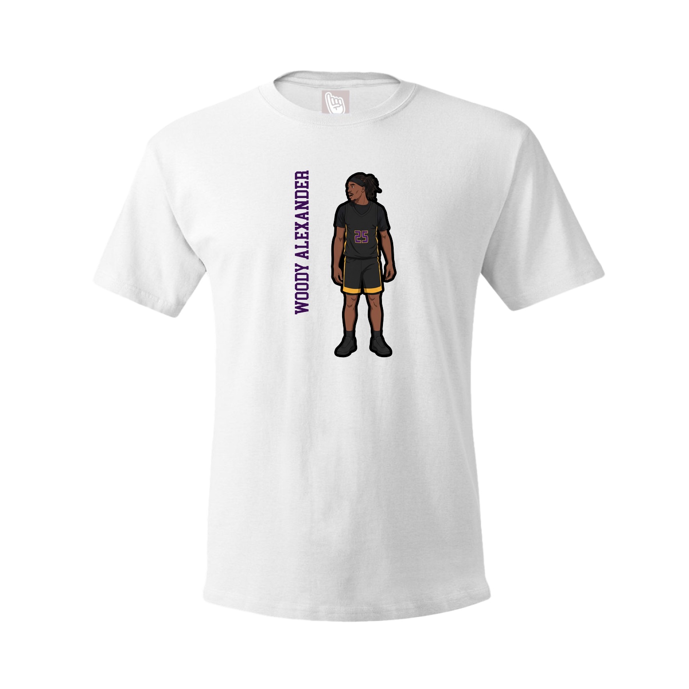 Tee — Name Vertical in White