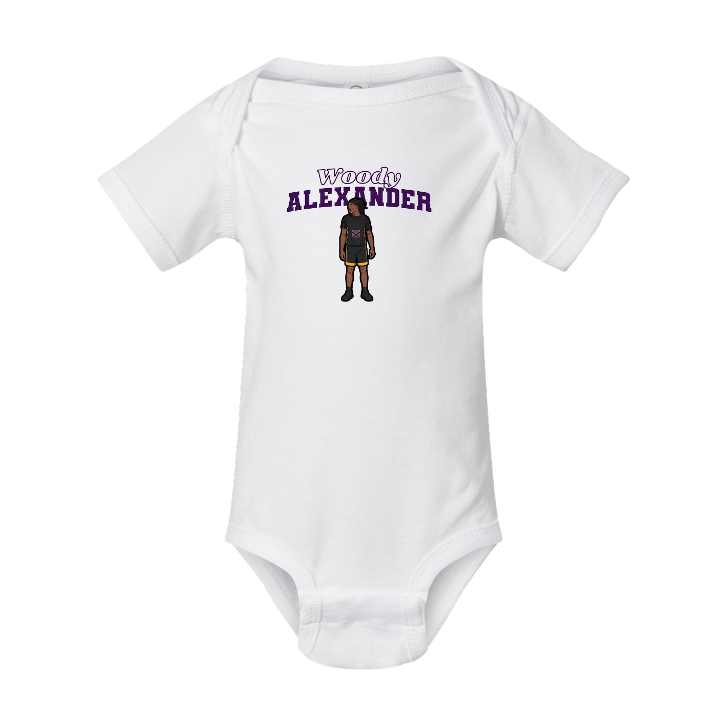 Baby Onesie — Name Arch in White