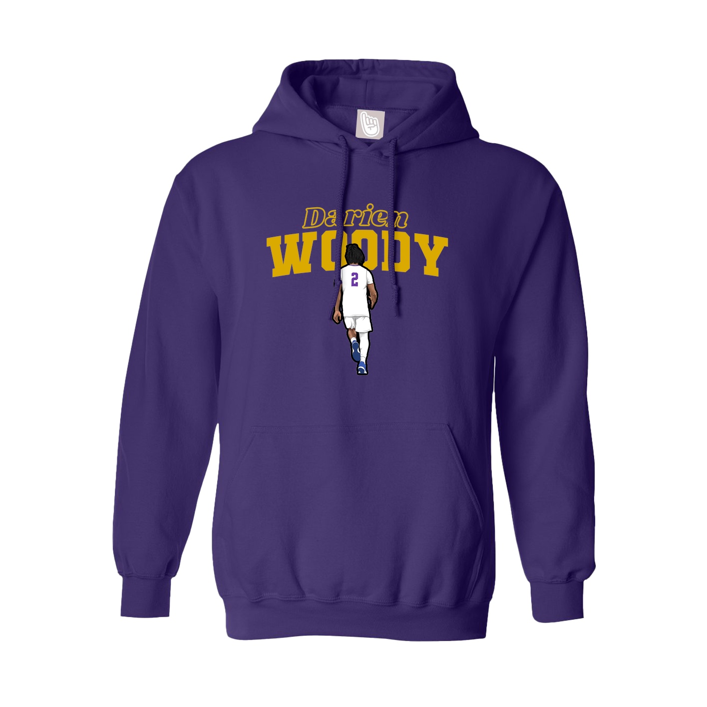 Hoodie — Name Arch in Purple
