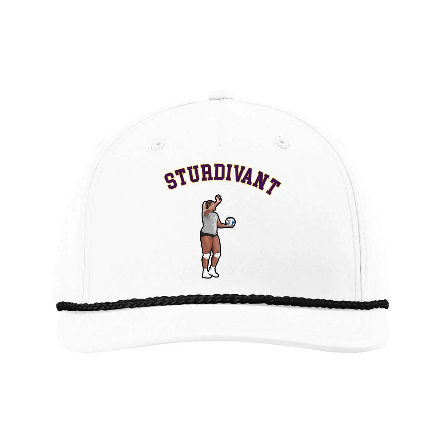 Five-Panel Classic Rope Cap — Shirsey Arch in White