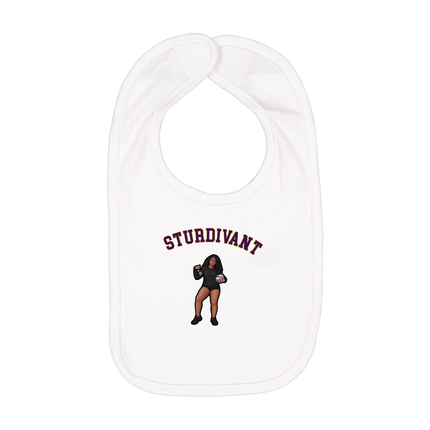 Infant Bib — Shirsey Arch in White