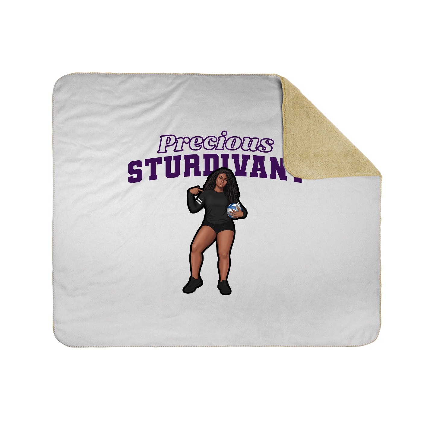 Throw Blanket — Name Arch in White