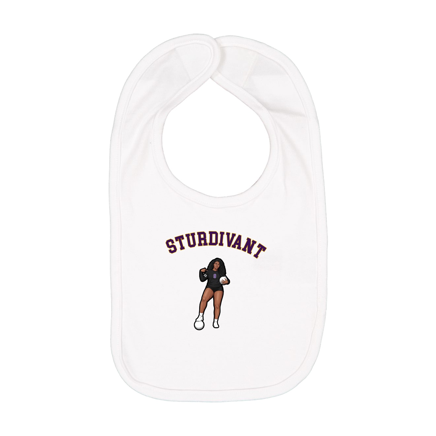 Infant Bib — Shirsey Arch in White