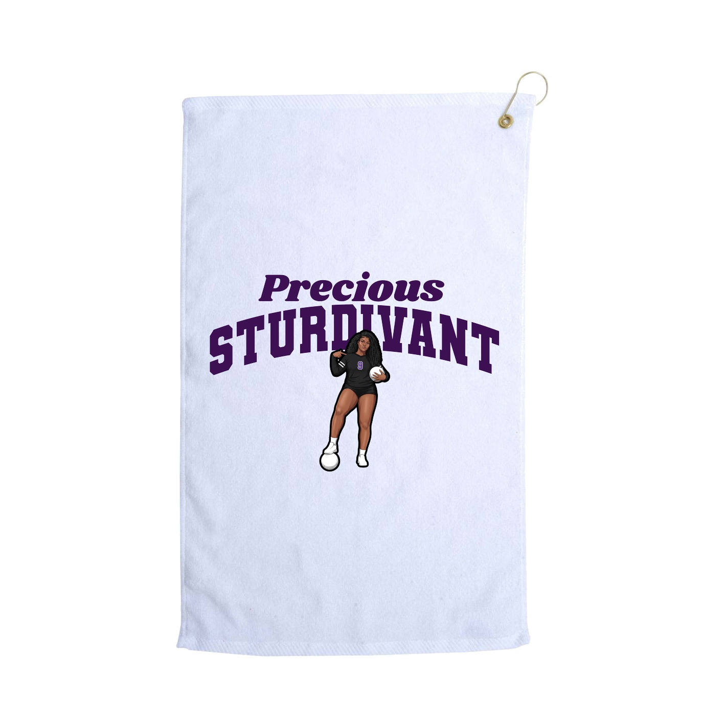Golf Towel — Signature Arch in White
