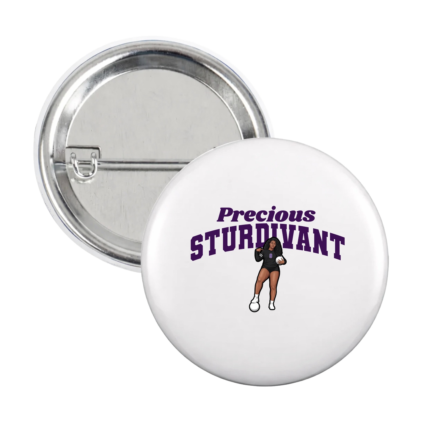 Game Day Button — Signature Arch in White