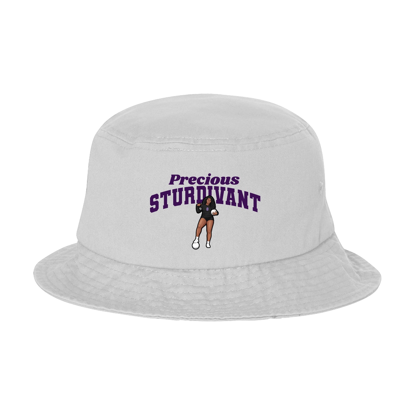 Bucket Cap — Signature Arch in White