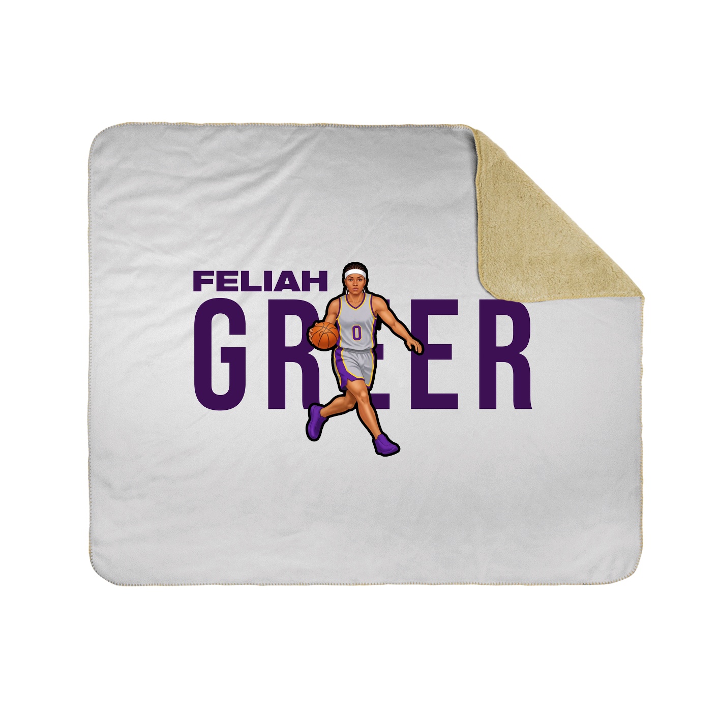 Throw Blanket — Player Name in White