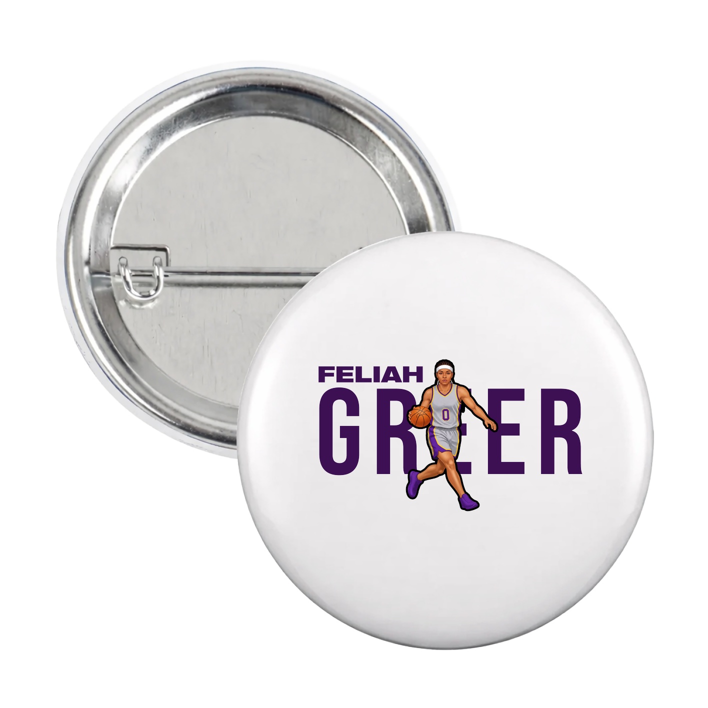 Game Day Button — Player Name in White