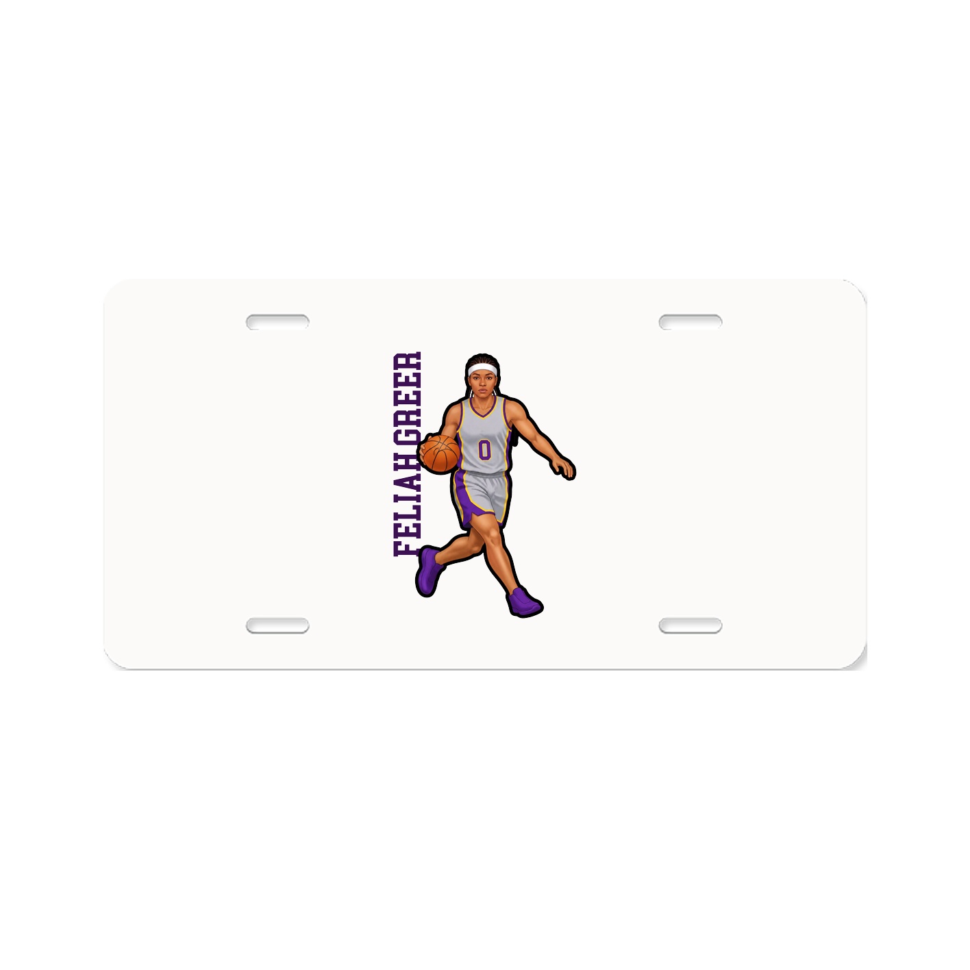 License Plate — Name Vertical in Classic
