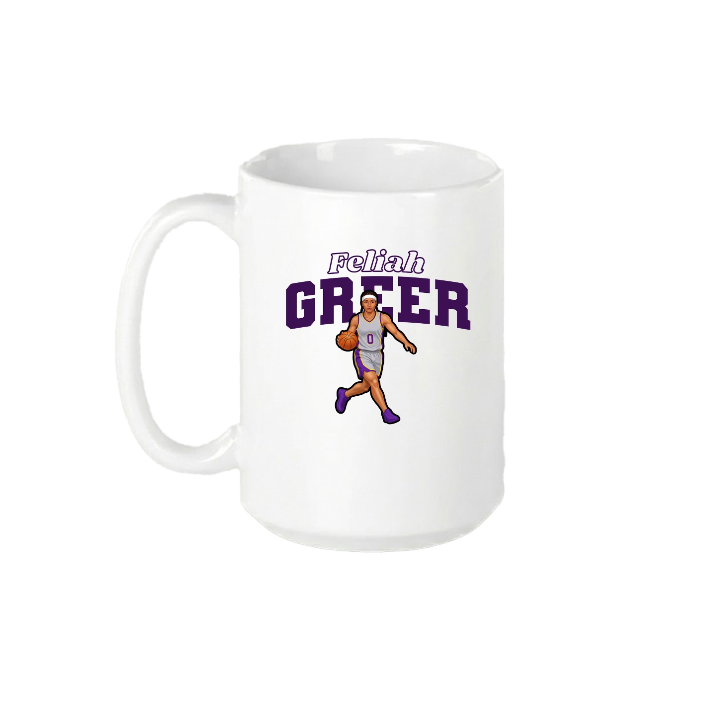 15oz Coffee Mug — Name Arch in White