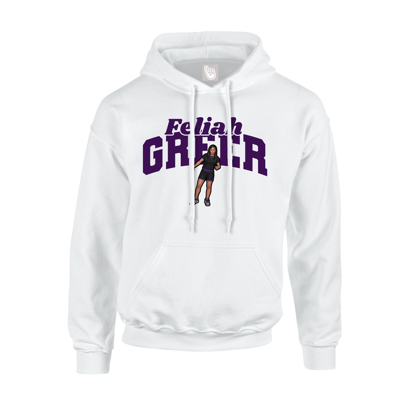 Youth Hoodie — Signature Arch in White