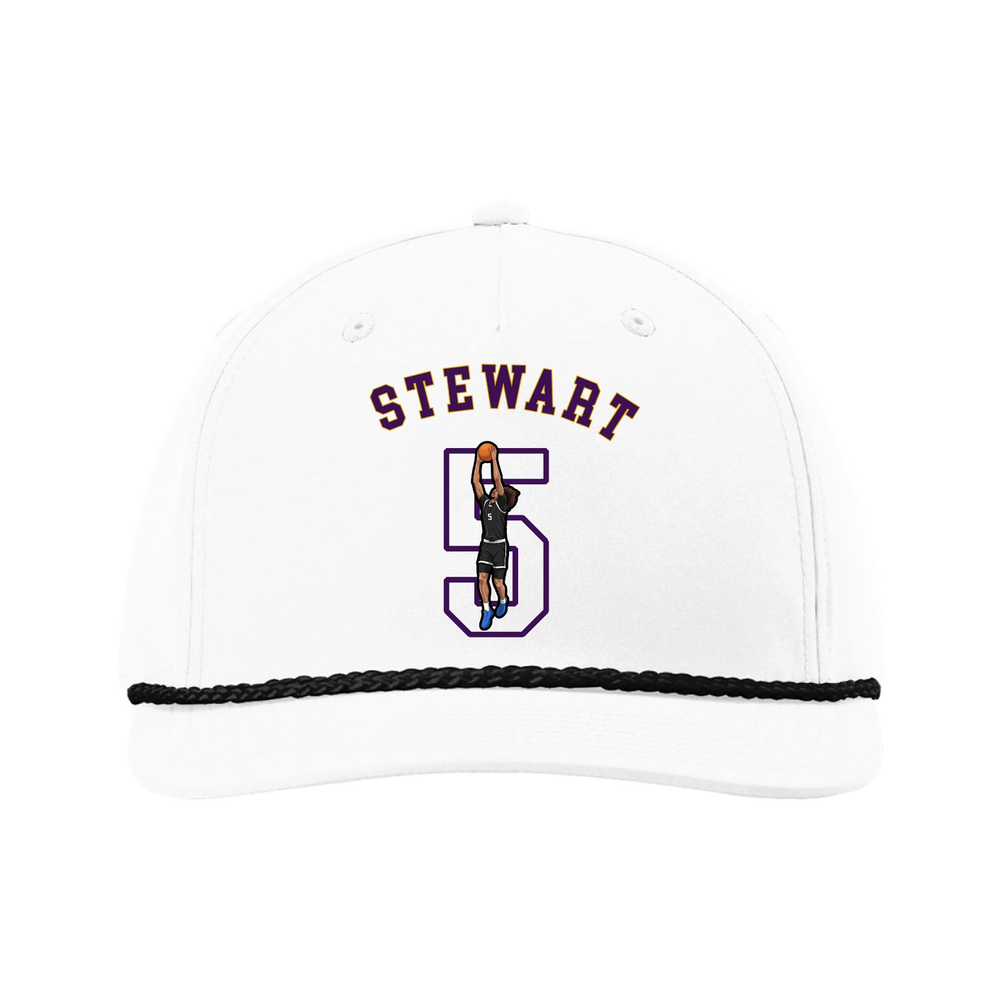 Five-Panel Classic Rope Cap — Shirsey Arch in White