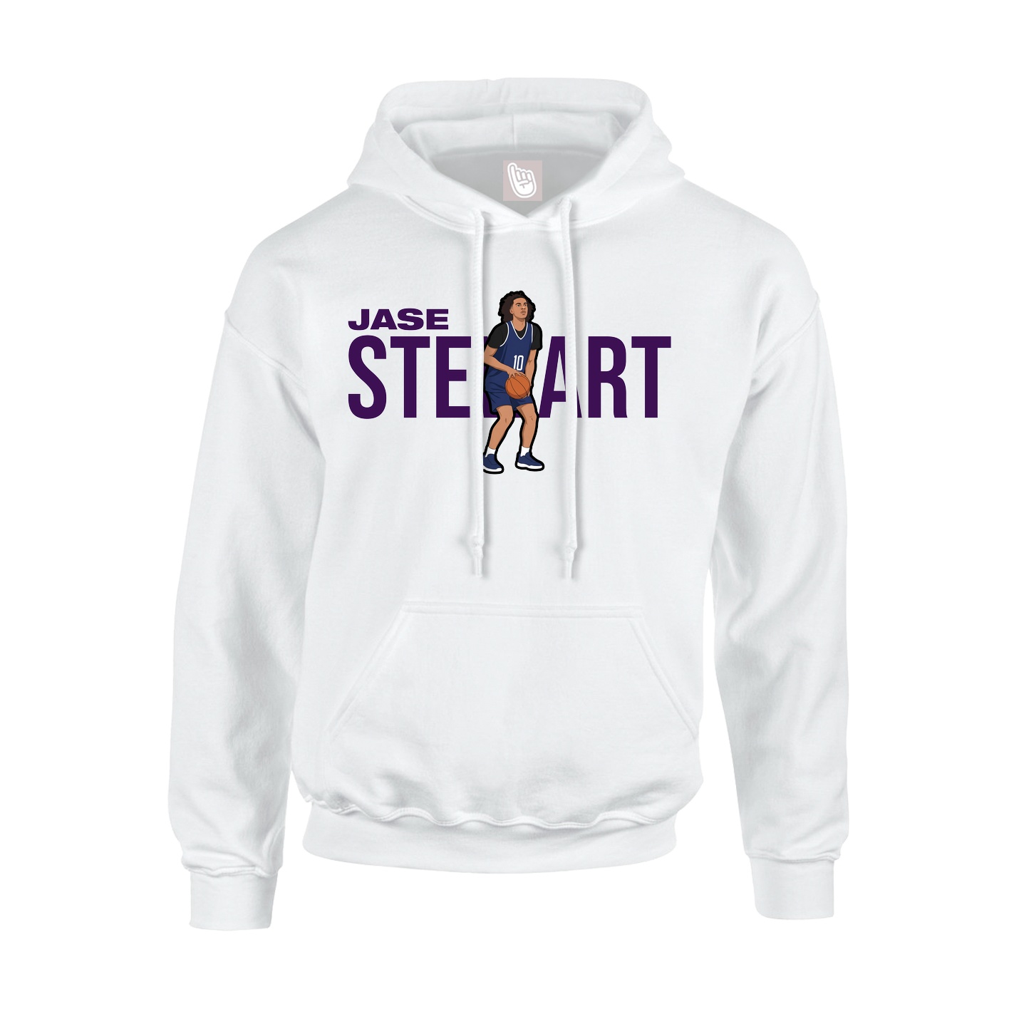 Youth Hoodie — Player Name in White