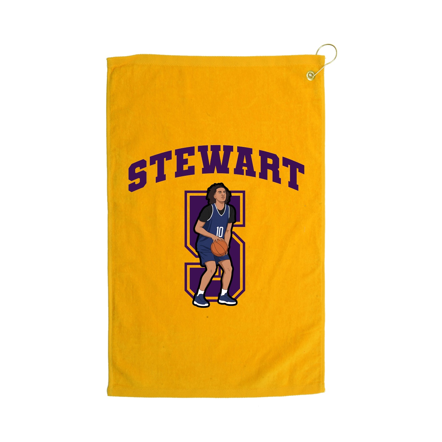 Golf Towel — Number in Gold
