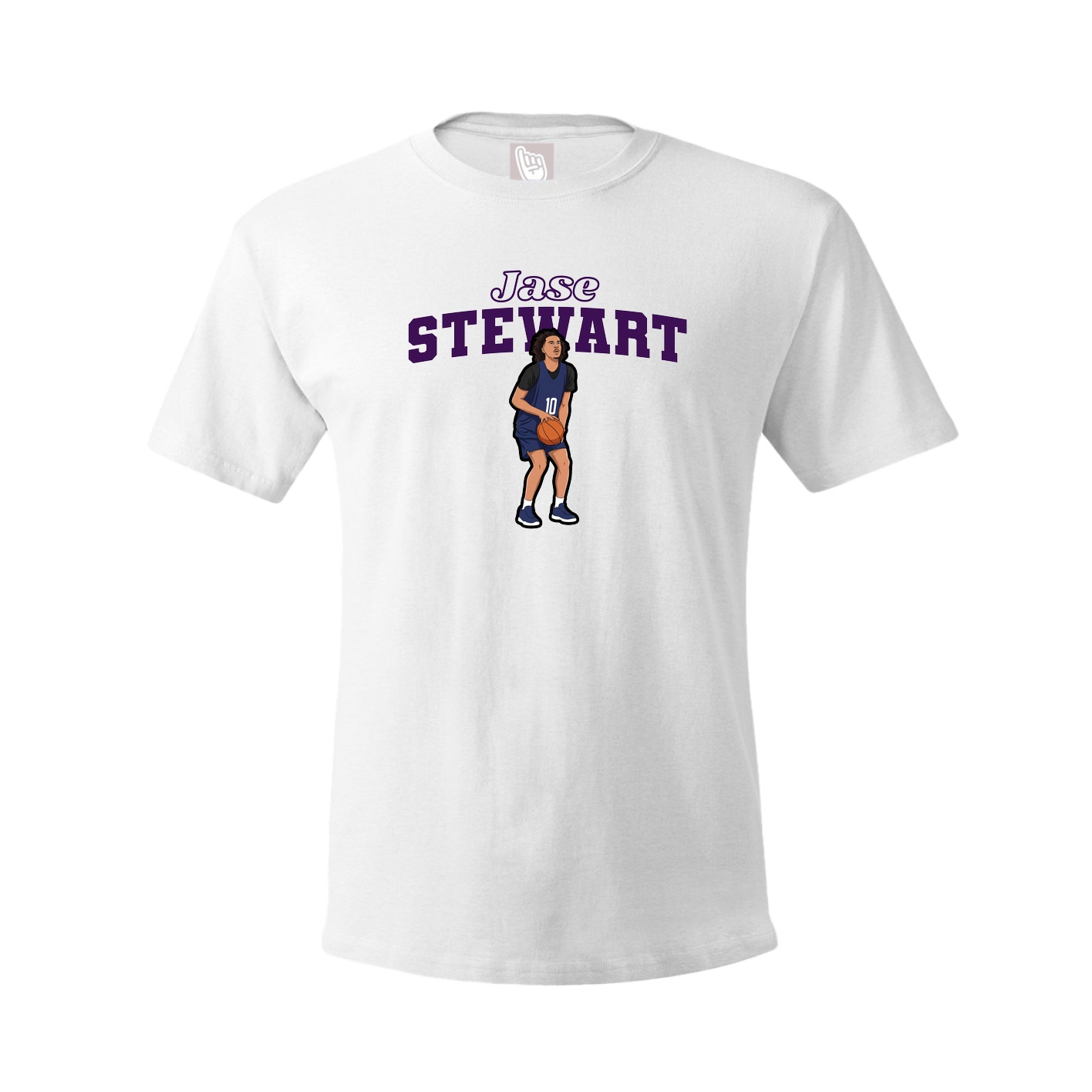 Youth Tee — Name Arch in White