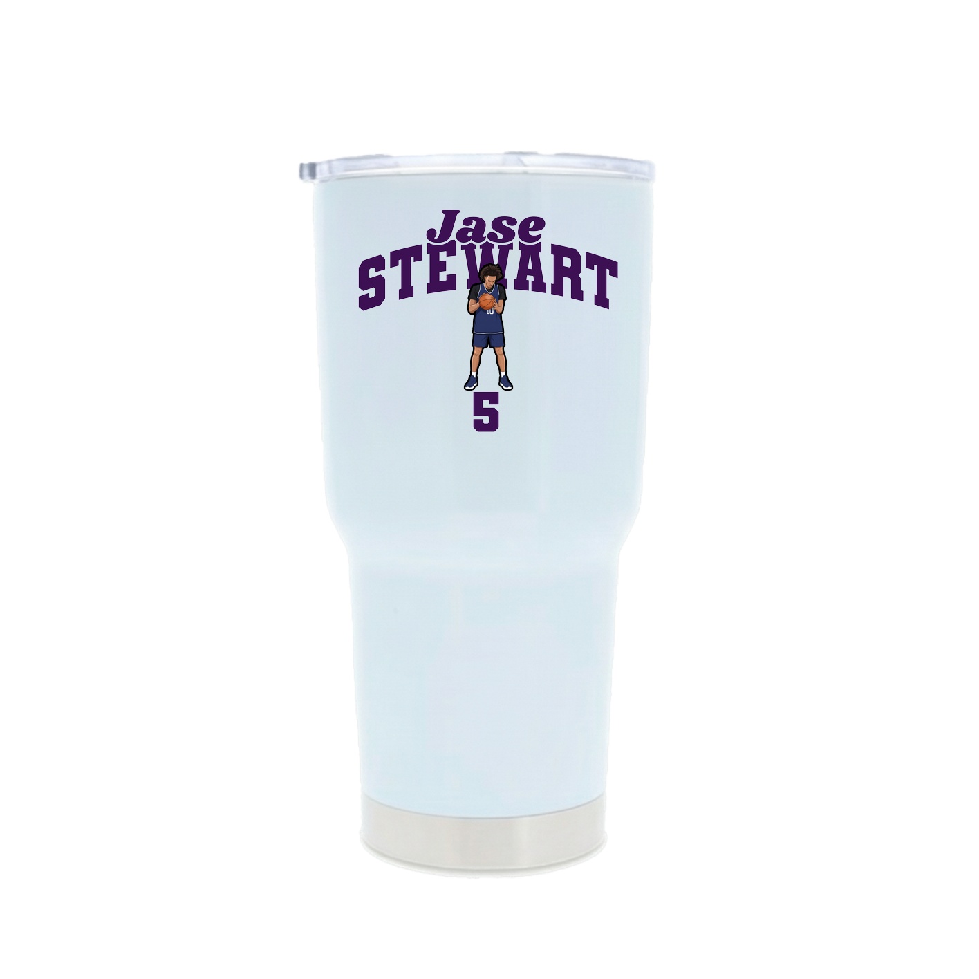 30oz Stainless Steel Tumbler — Signature Arch in White